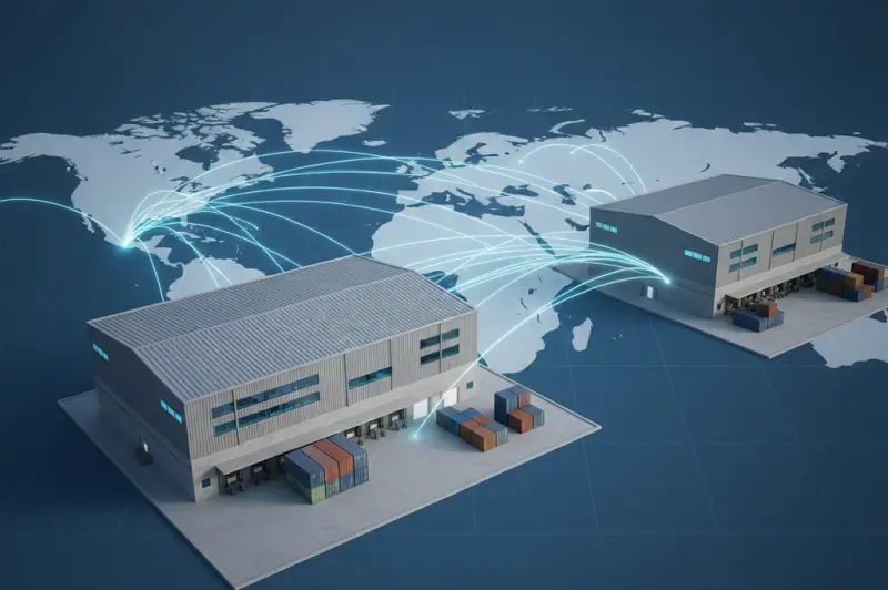 Global multi-warehouse PLC spare parts distribution for fast recovery