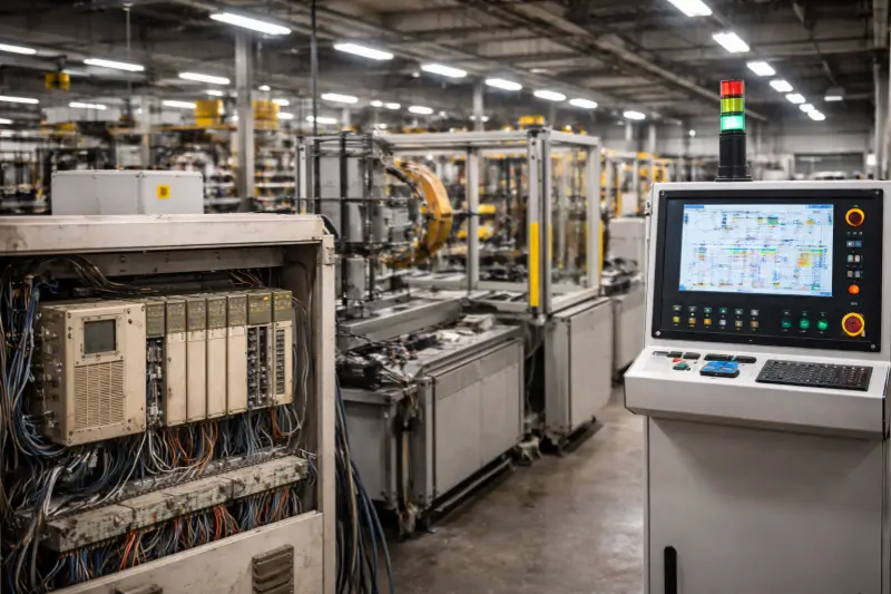 Transition from legacy PLC control to modern automation system on an industrial production line