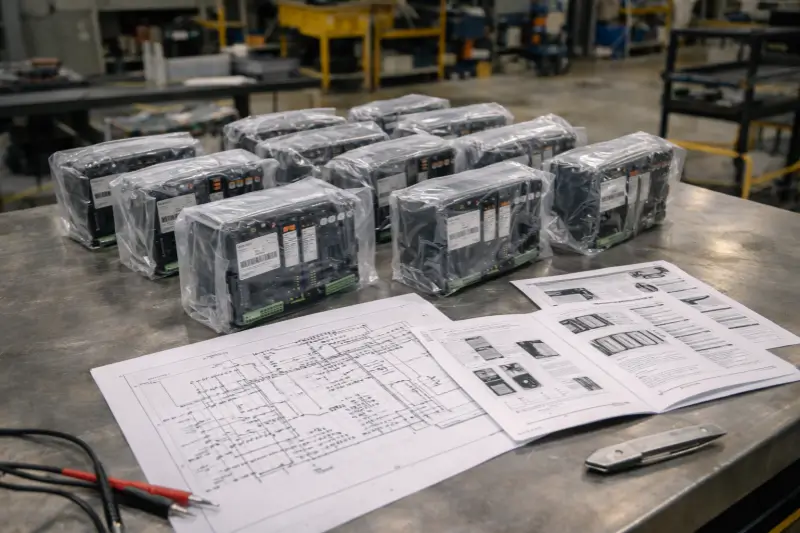 Documented PLC spare parts strategy supporting fast recovery