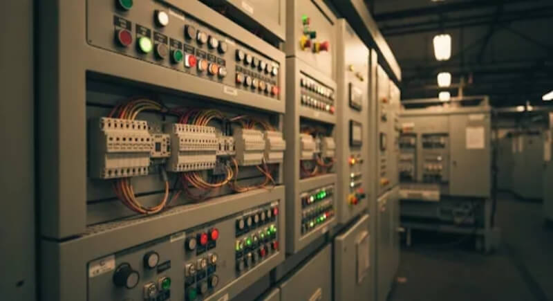 PLC system performance showing CPU, HMI, communication, and control cabinet design affecting uptime
