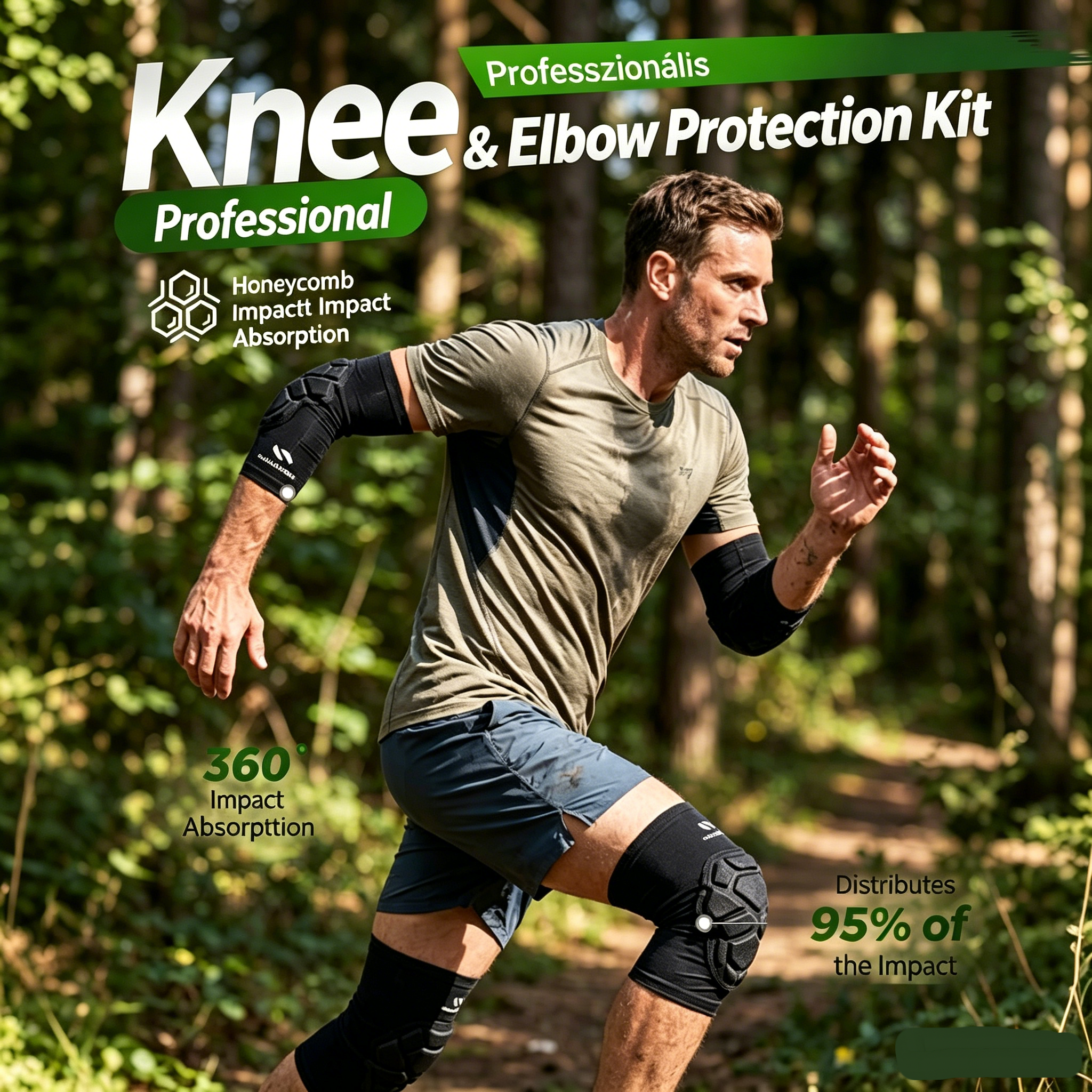 💪✨ High-performance knee protector set | Anti-slip, breathable, joint support 🏀🏃‍♂️