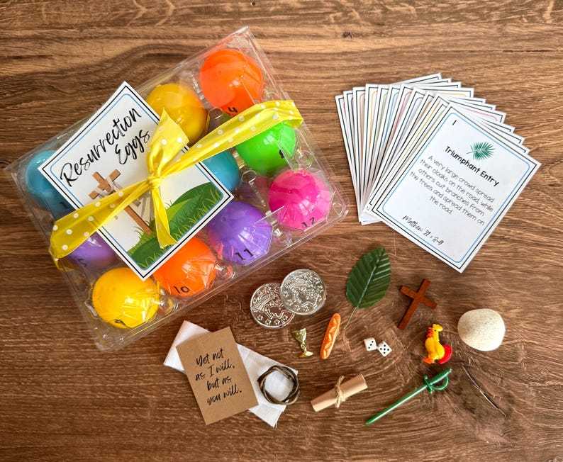 Resurrection Eggs Set with Story Cards | Easter Week Story
