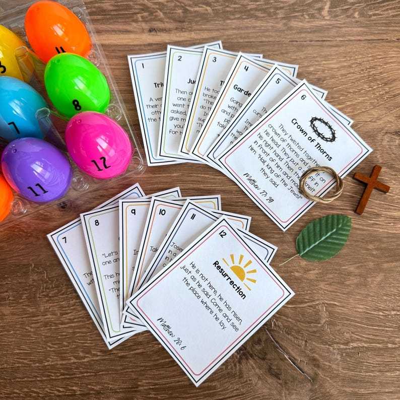 Resurrection Eggs Set with Story Cards | Easter Week Story