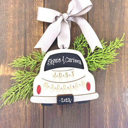 Personalized Just Married Ornament