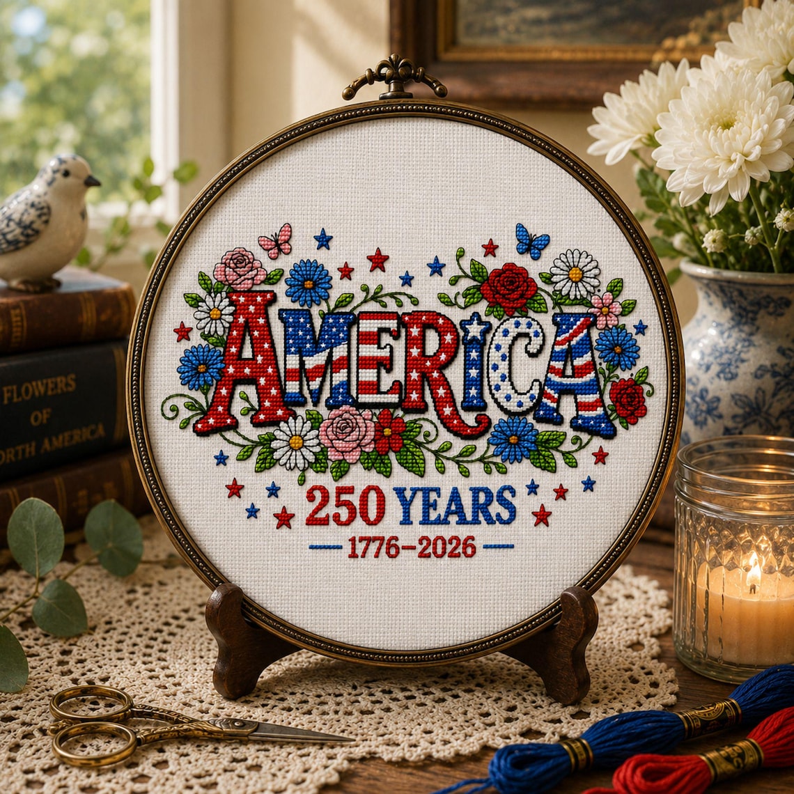 America 250 Years Cross Stitch Kit