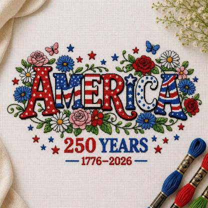 America 250 Years Cross Stitch Kit