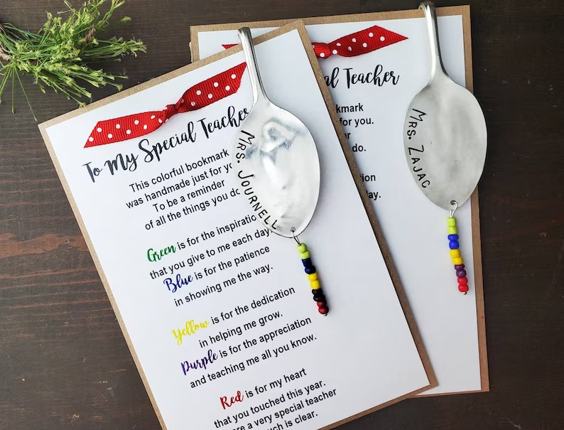 Personalized Teacher Bookmark Gift