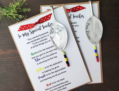 Personalized Teacher Bookmark Gift