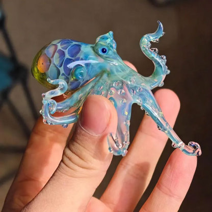 Handmade Glass Octopus Figurine