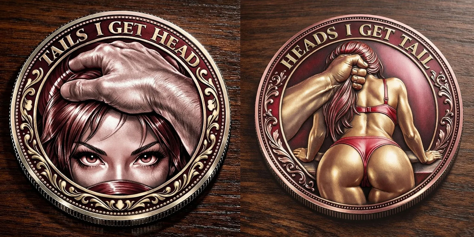 🌹Early Valentine Sale 60% OFF -❤Heads I Get Tail / Tails I Get Head Commemorative Coin