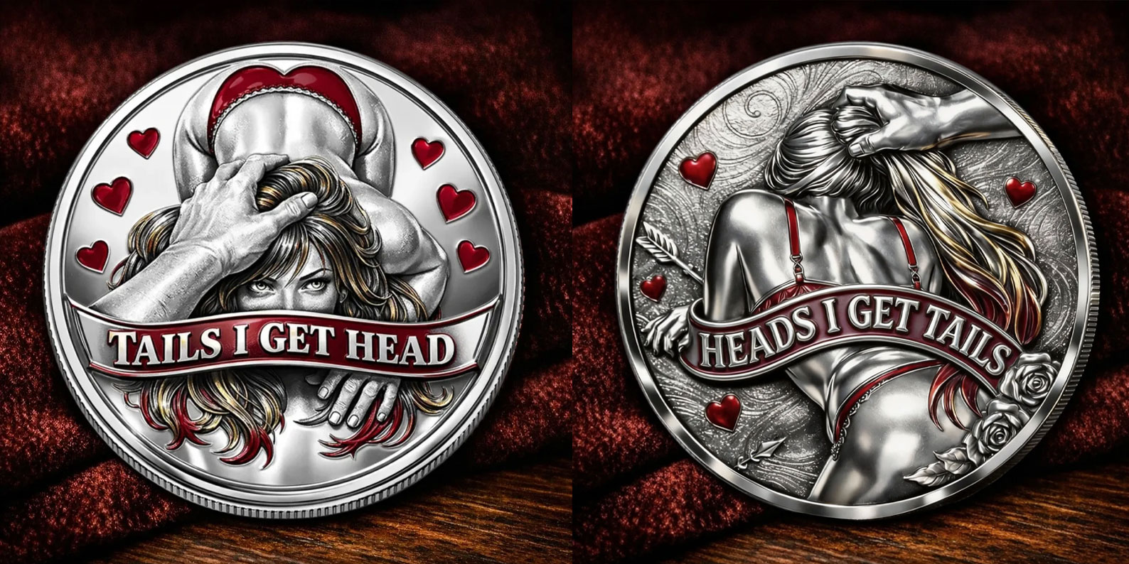 🌹Early Valentine Sale 60% OFF -❤Heads I Get Tail / Tails I Get Head Commemorative Coin