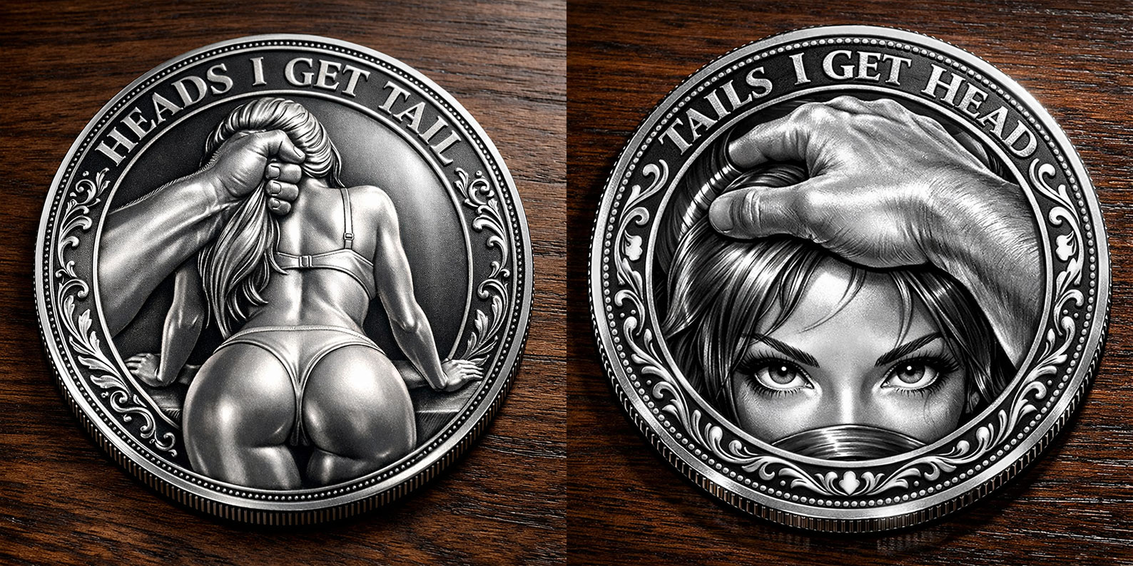 🌹Early Valentine Sale 60% OFF -❤Heads I Get Tail / Tails I Get Head Commemorative Coin