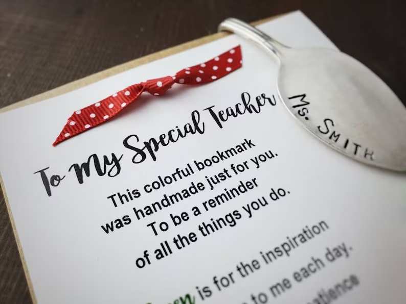 Personalized Teacher Bookmark Gift