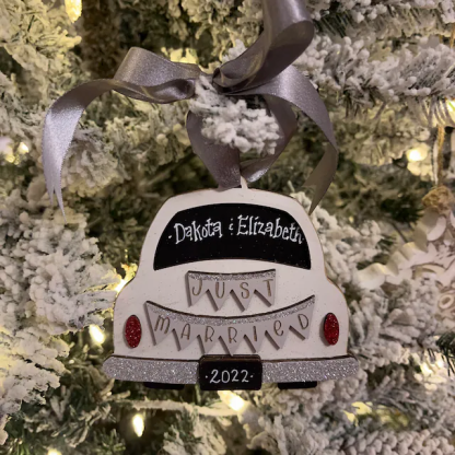 Personalized Just Married Ornament