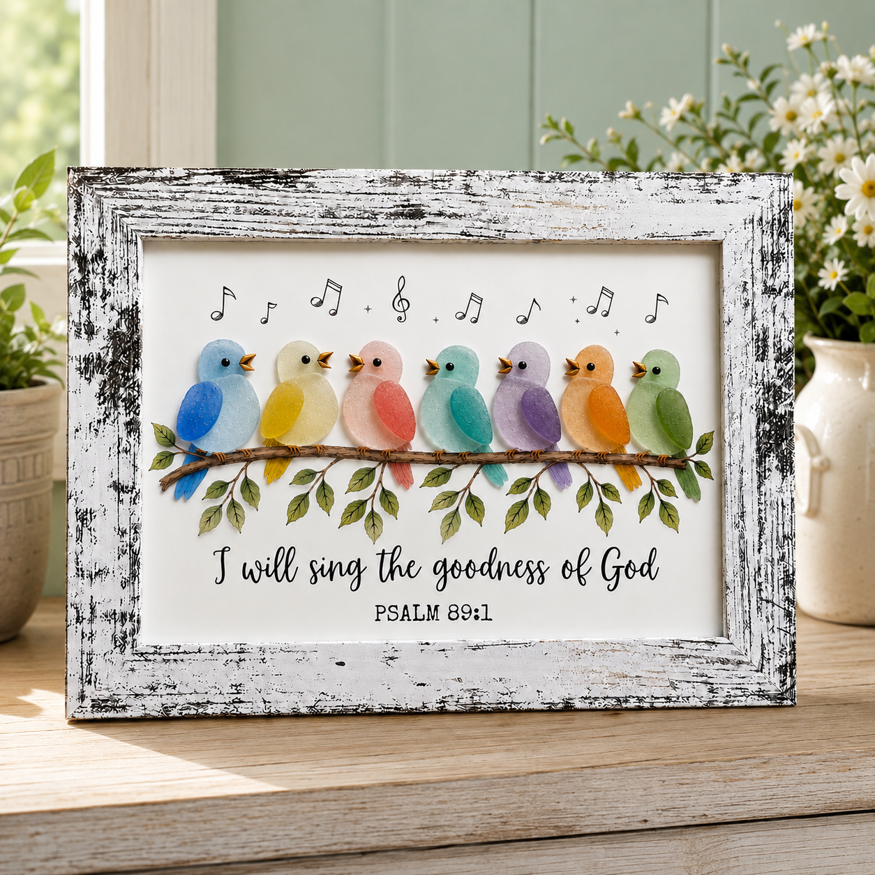 🌊Last Day 60% OFF - Christian Sea Glass Bird Art