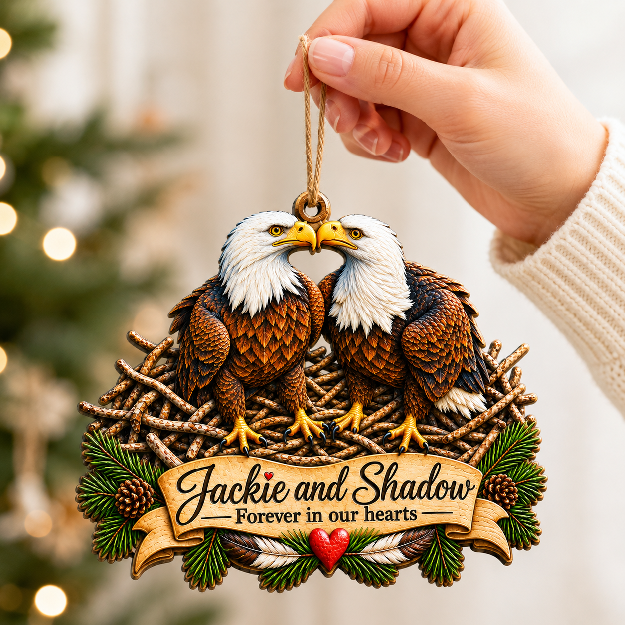 🎁Last Day 60% OFF - Jackie and Shadow Bald Eagle Ornament