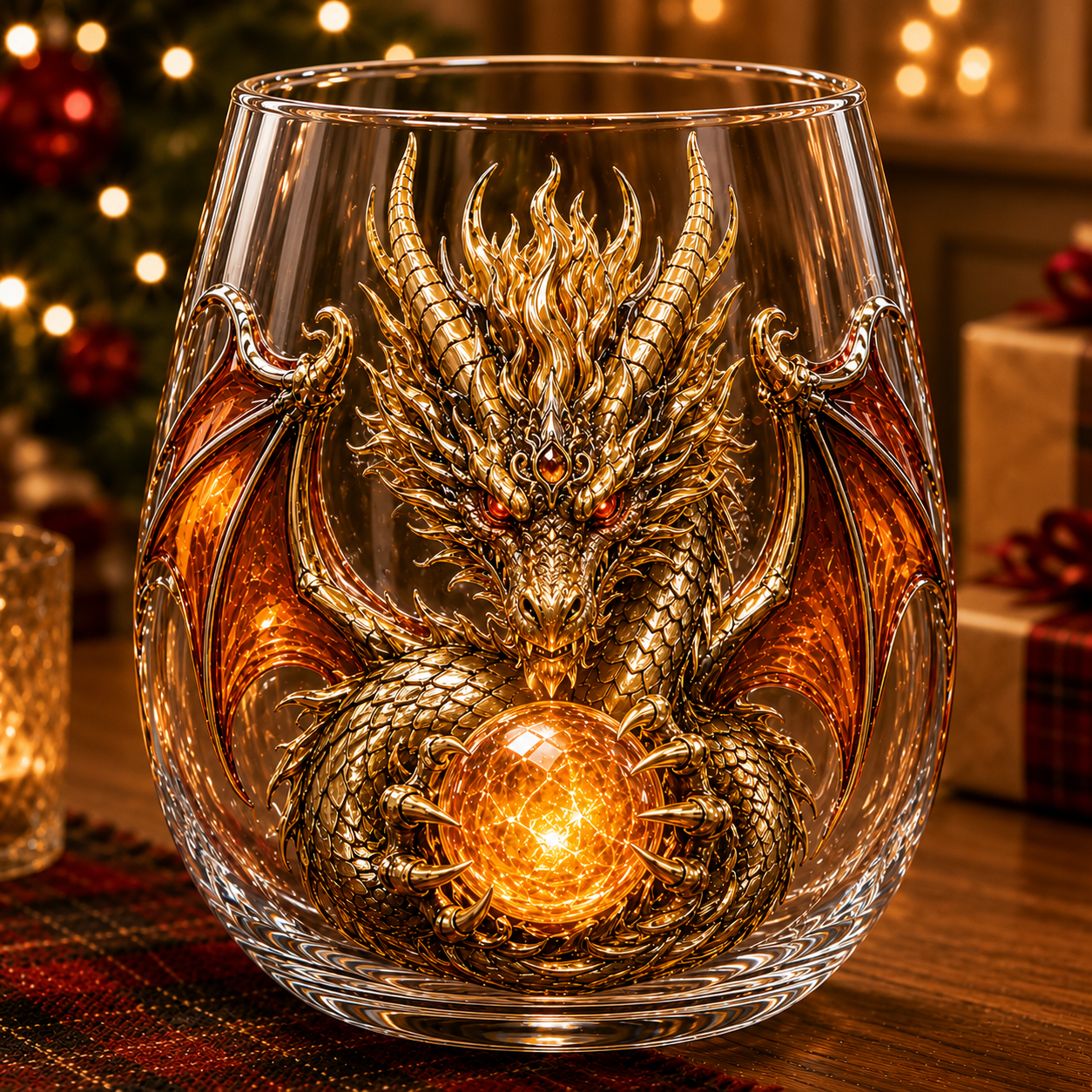 🐉✨ 3D Mythic Dragon Glass Art Cup | Luxury Raised Fantasy Glassware f