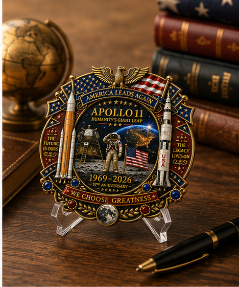 🚀 Humanity’s Giant Leap™ Space Exploration Tribute Medal