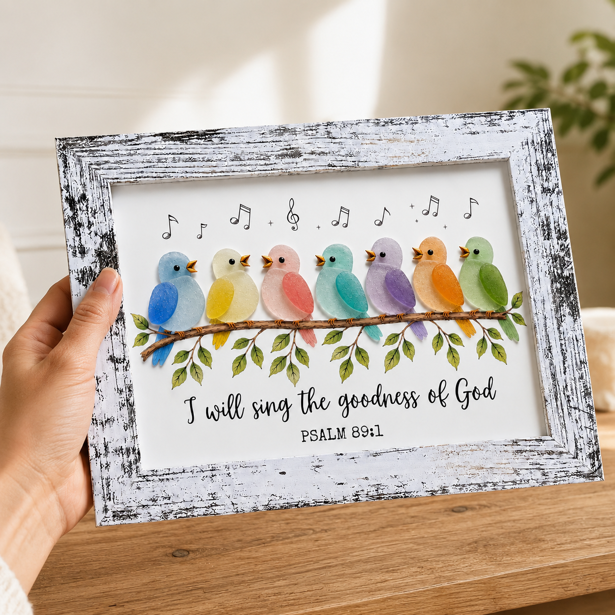 🌊Last Day 60% OFF - Christian Sea Glass Bird Art