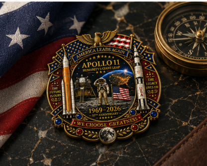 🚀 Humanity’s Giant Leap™ Space Exploration Tribute Medal