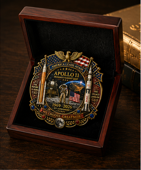 🚀 Humanity’s Giant Leap™ Space Exploration Tribute Medal