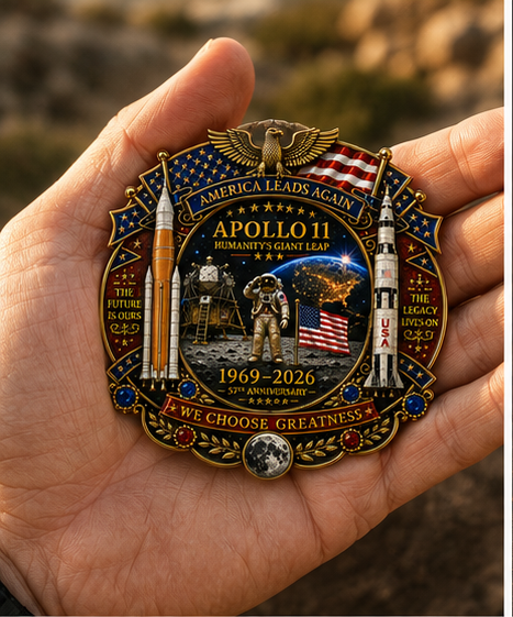 🚀 Humanity’s Giant Leap™ Space Exploration Tribute Medal