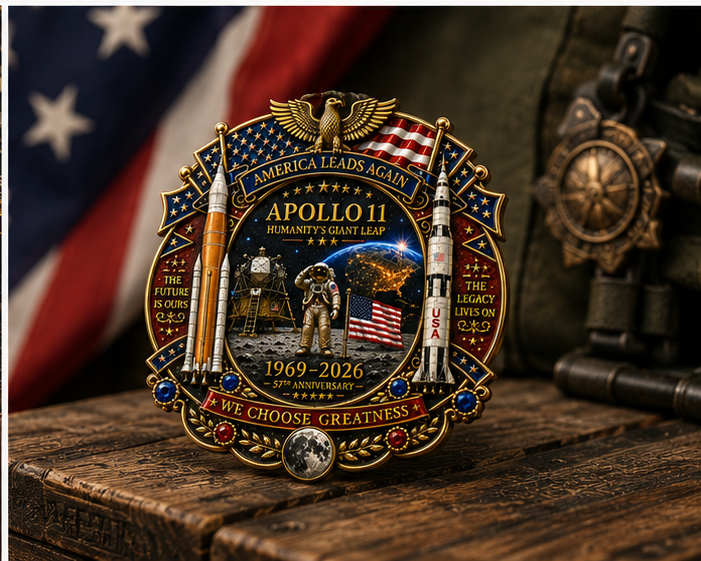 🚀 Humanity’s Giant Leap™ Space Exploration Tribute Medal
