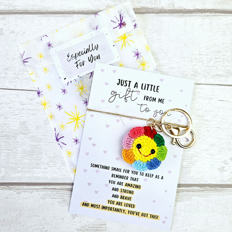Crochet Flower Keychain