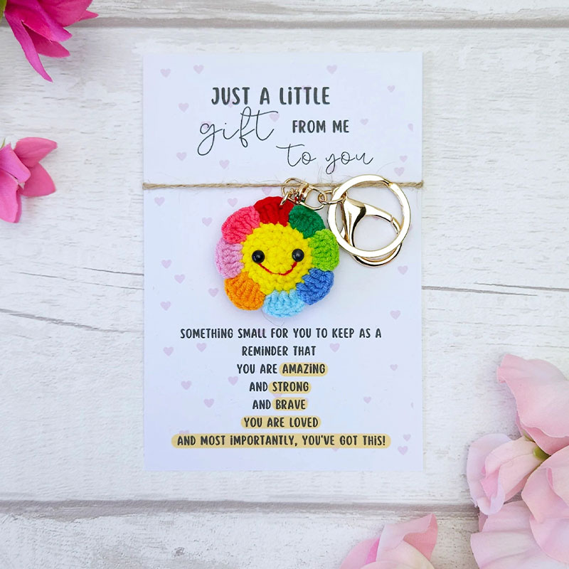 Crochet Flower Keychain