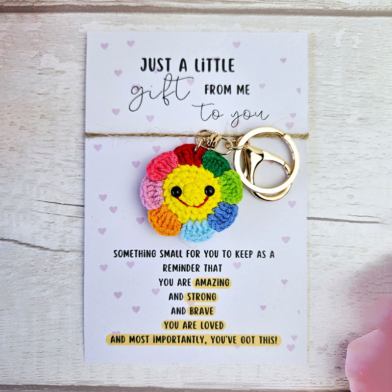 Crochet Flower Keychain