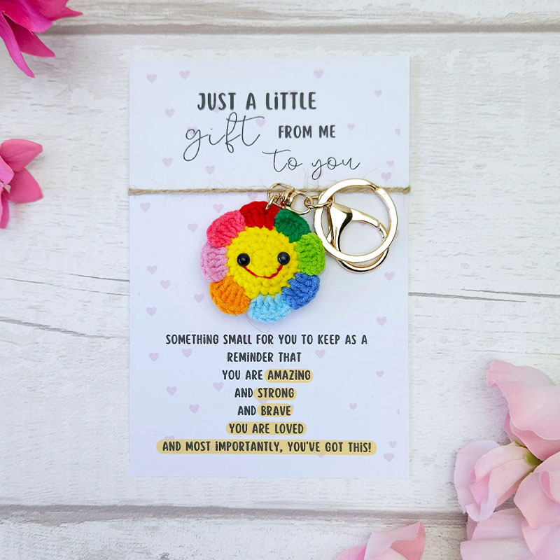 Crochet Flower Keychain