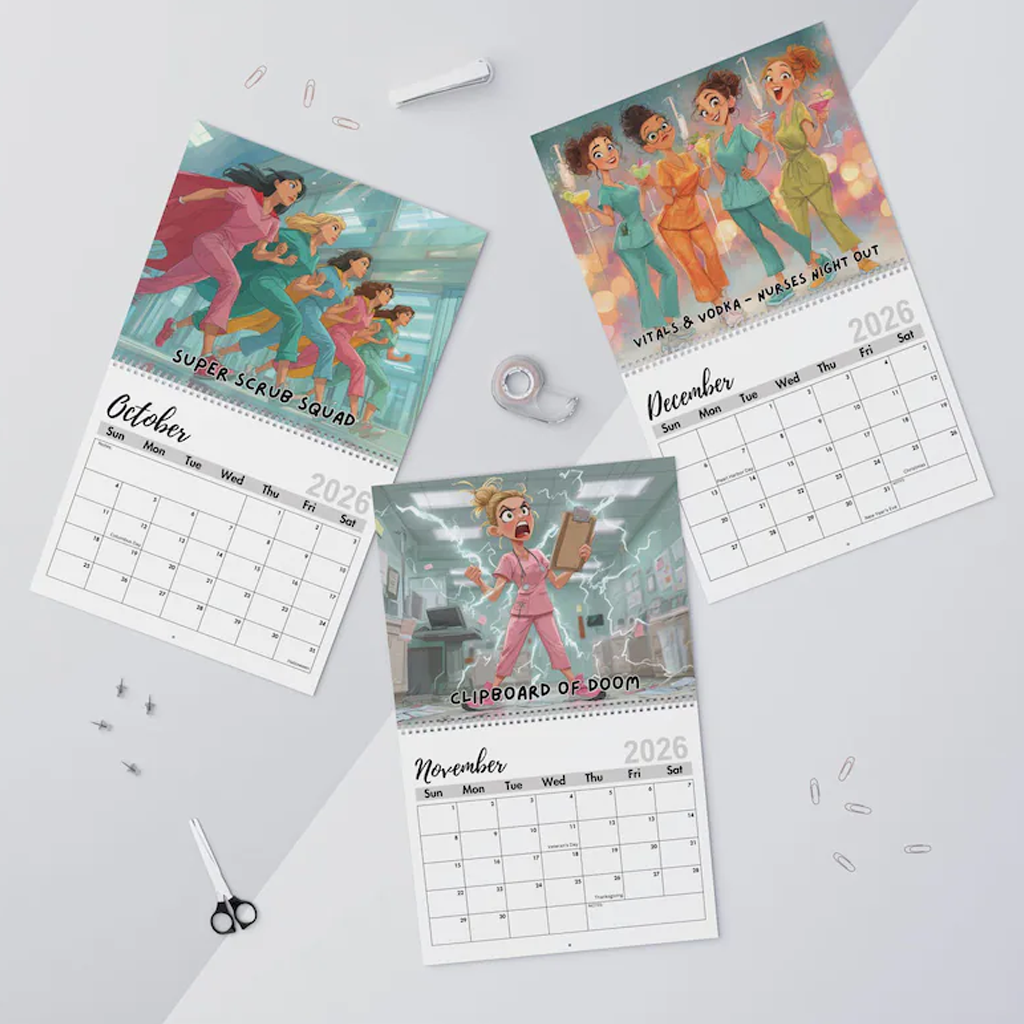 2026 "Shift Happens" Funny Nurses Calendar