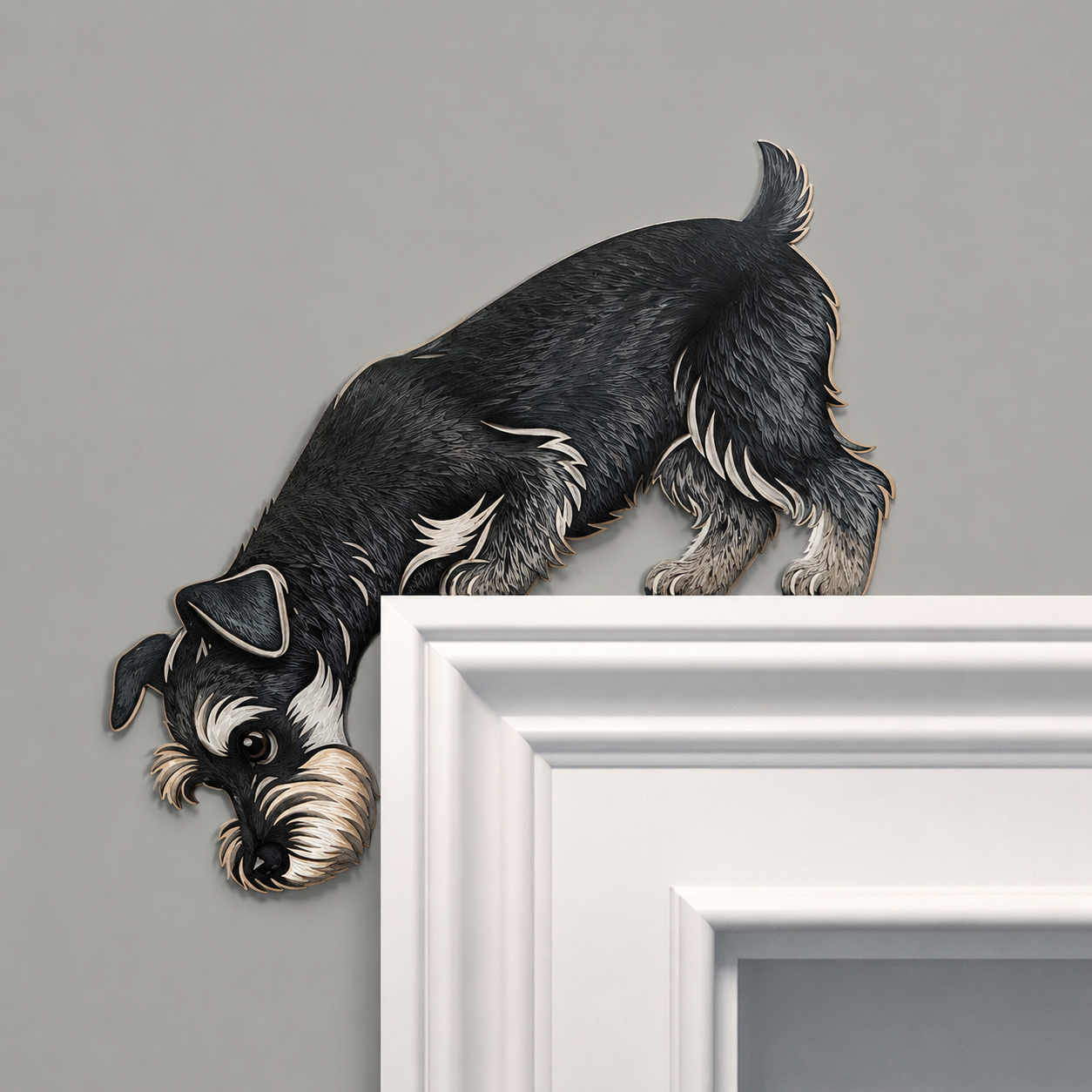 Wooden Schnauzer Door Topper