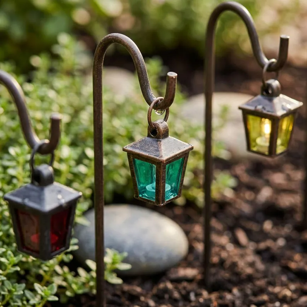 Whimsical Miniature Enchanted Garden Lanterns