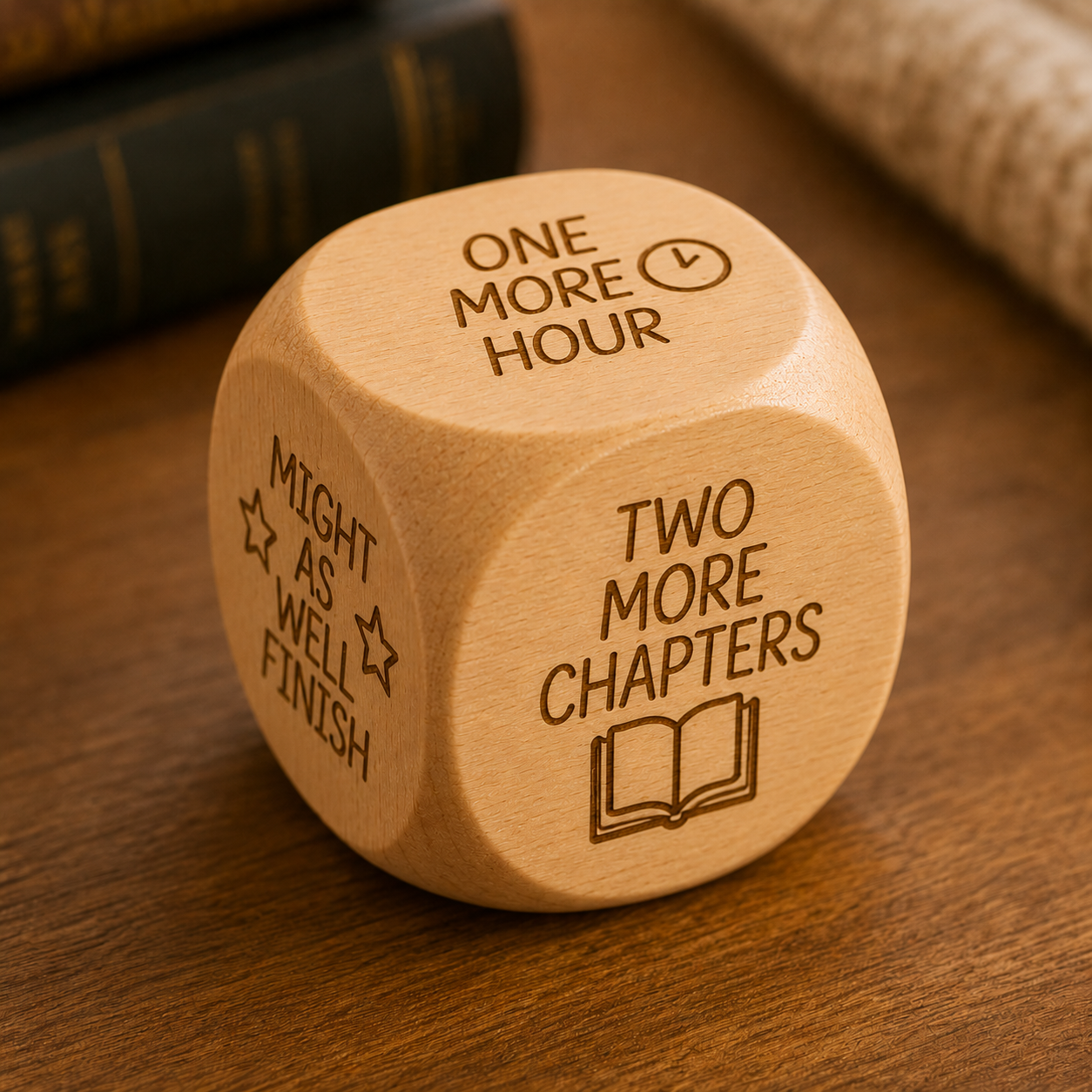 Wooden Reading Decision Dice
