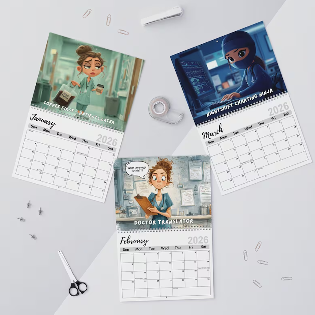 2026 "Shift Happens" Funny Nurses Calendar