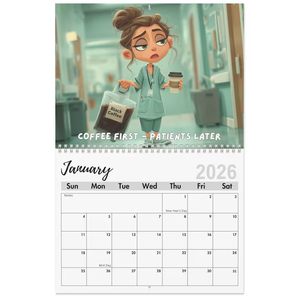 2026 "Shift Happens" Funny Nurses Calendar
