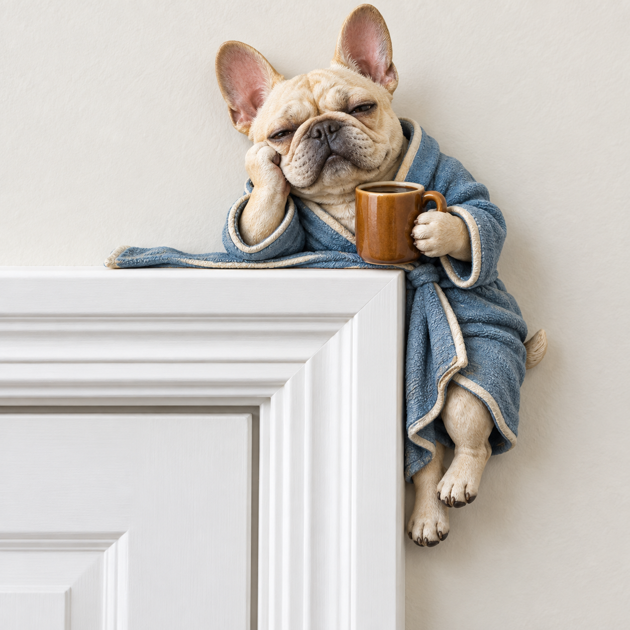 French Bulldog coffee door topper