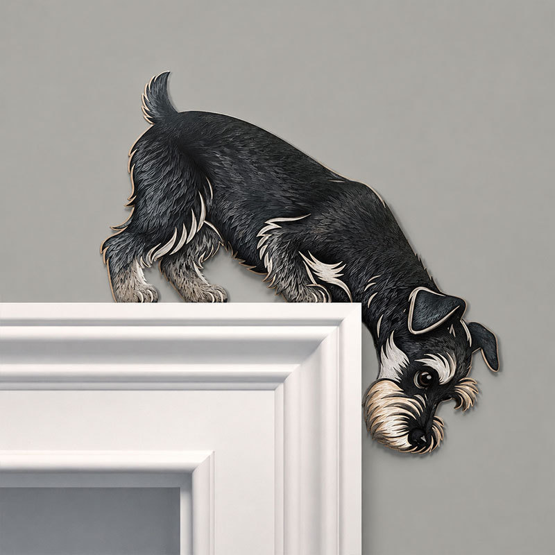 Wooden Schnauzer Door Topper