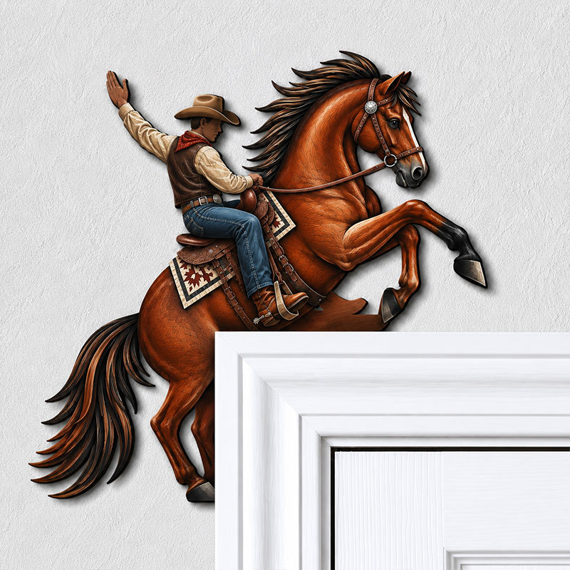 Wooden Horse Door Topper