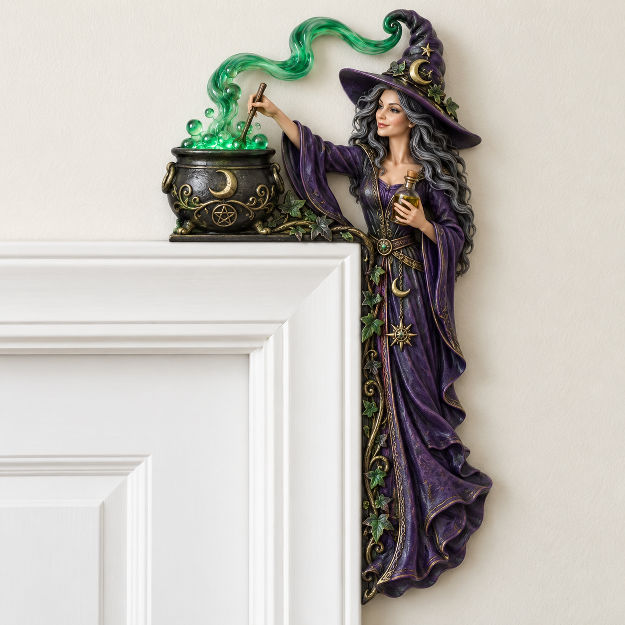 Witch Cauldron Door Topper