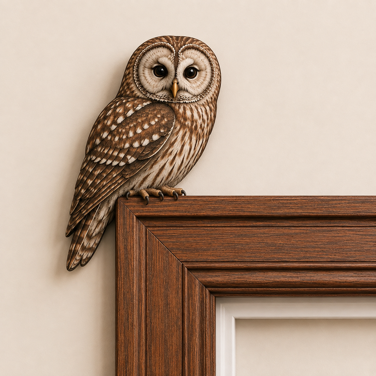 Wooden Owl Door Topper