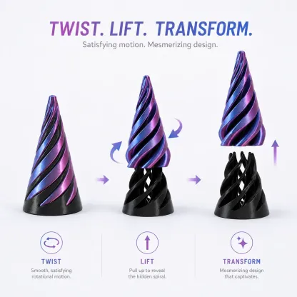 3D-Printed Spiral Cone Fidget Toy