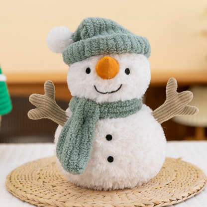 Cozy Snowman Plush with Hat & Scarf