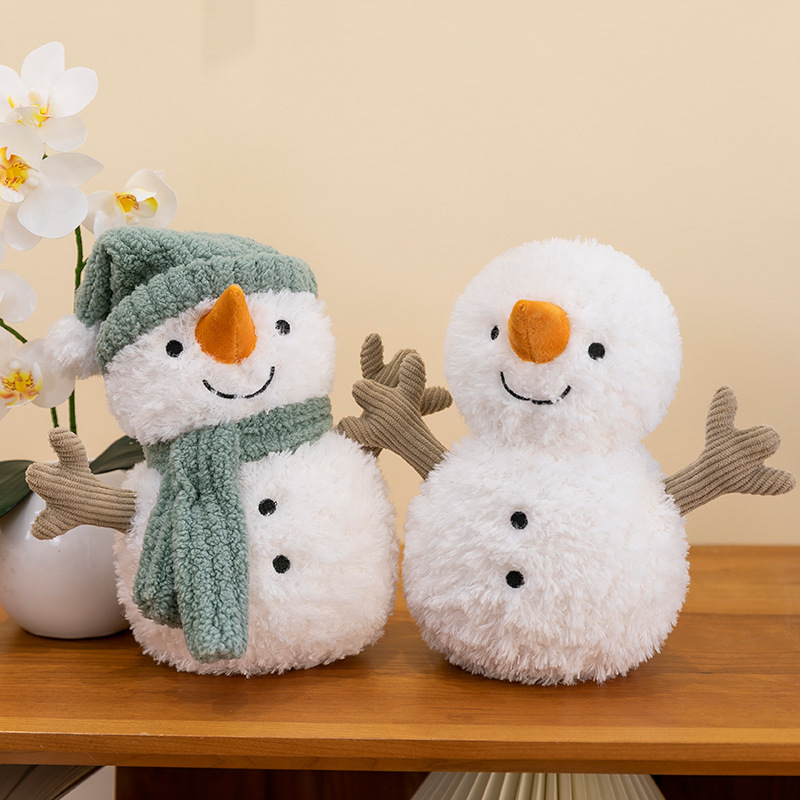 Cozy Snowman Plush with Hat & Scarf