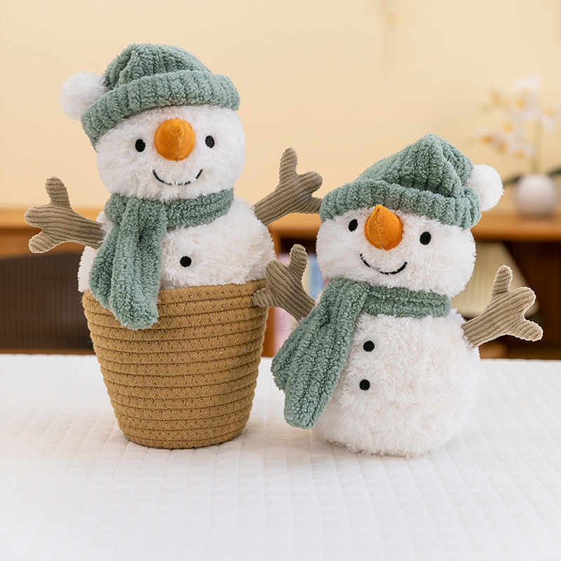 Cozy Snowman Plush with Hat & Scarf