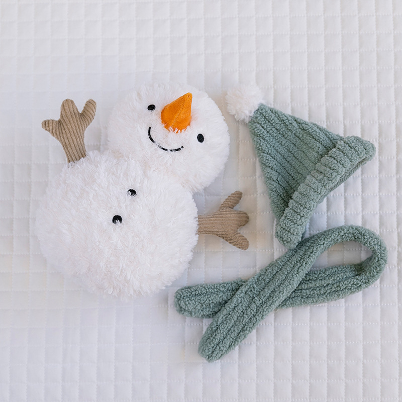 Cozy Snowman Plush with Hat & Scarf