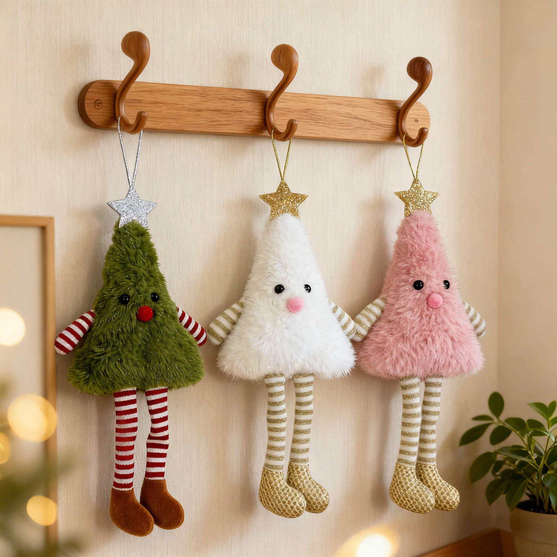 Long-Leg Christmas Tree Plush Charms (Holiday Edition)
