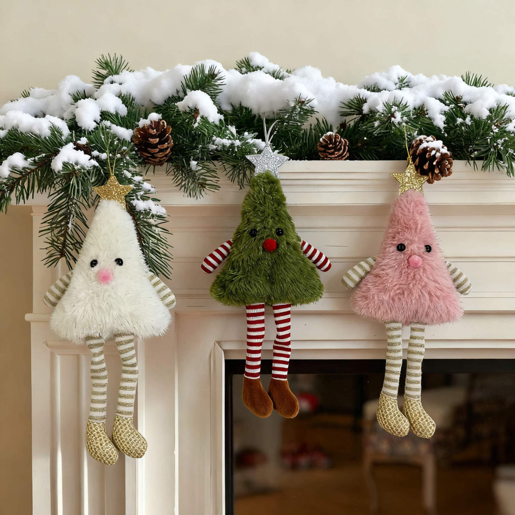 Long-Leg Christmas Tree Plush Charms (Holiday Edition)
