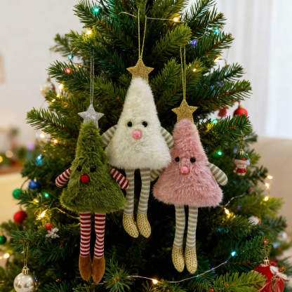Long-Leg Christmas Tree Plush Charms (Holiday Edition)